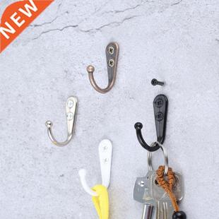 5Pcs Single Prong Hook Wall Mounted Cloth Hanger Hook for Co