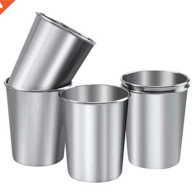 5 Pack Stainless Steel Cups Stackable Pint Cup Tumblers Reus