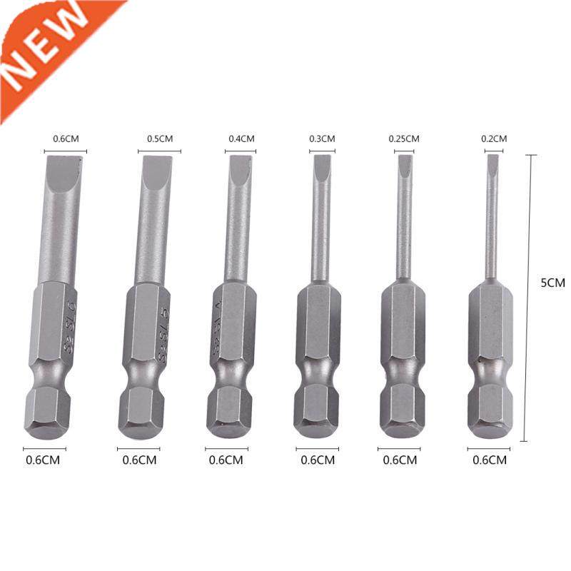 Wholesale 6pcs/Lot 50mm 2.0-6.0mm 0.25 Hex Shank S2 Alloy Fl