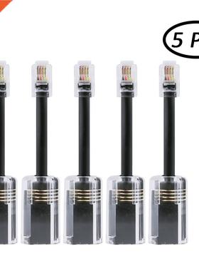 5 Pack Telephone Cord Detangler RJ9-4P4C Model 360 Degree Ex