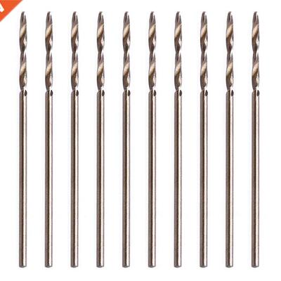 10Pcs 1mm M35 Triangle Shank HSS-Co Cobalt Twist Drill Spira