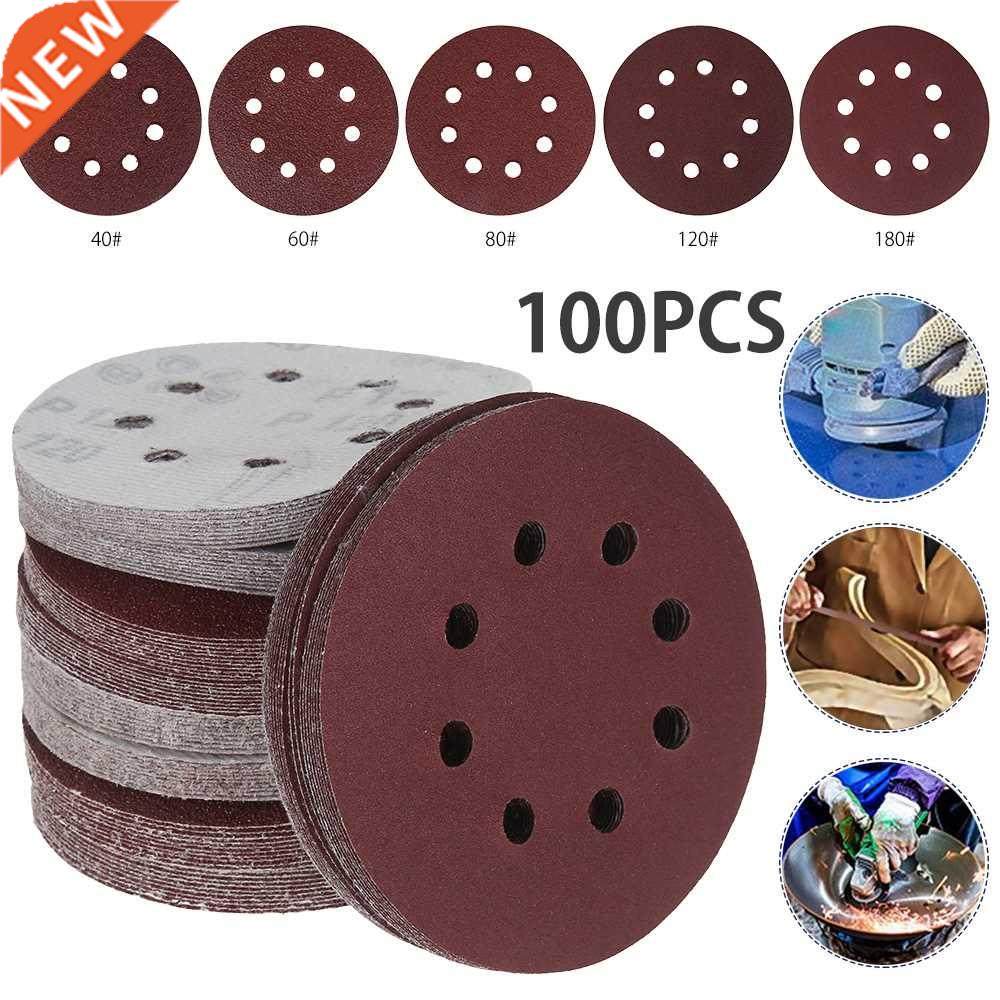 100 Pcs 5 Inch 125mm Round Sanding Discs Hook Loop Sanding P