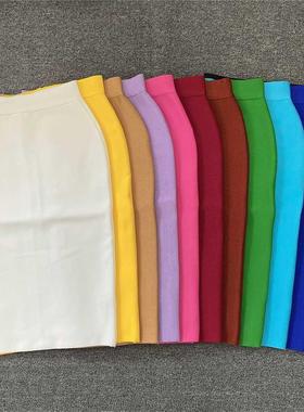 High Quality Women New Rayon Bandgae Skirt Elegant Pencil Sk