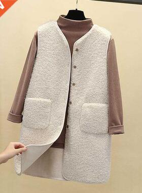 2021 Autumn Long Vest Women Winter Thermal Waistcoat Warm Fl