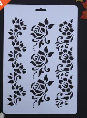 Flower Hollow DIY Drawing Stencils Templates Painting Art Cr