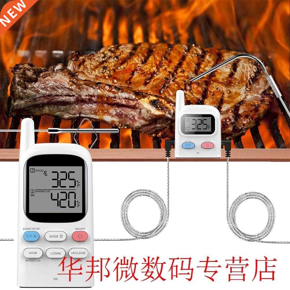 Rechargeable With Double Probes Meat Thermometer Dual Channe