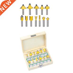 Router Bit Set 12Pcs Wood Cutter 8Mm Carbide Milling