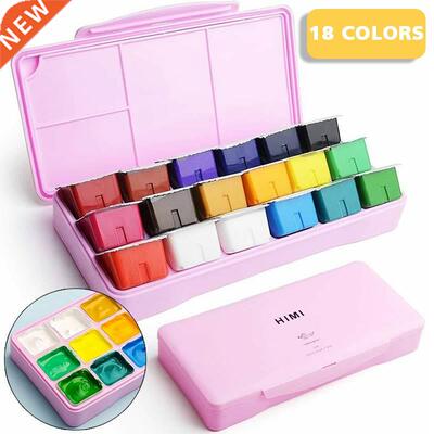 18 Colors Jelly Cup Gouache Paint Set 30ml Non-Toxic Gouache