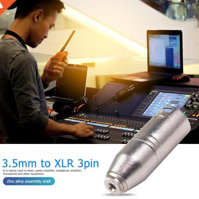 3Pn Audo Adapter XLR Female to 1/8 nch 3.5mm Male for Amp