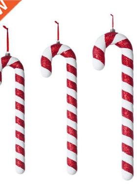 Candy Cane Ornament Glitter Christmas Canes Decor Tree Hangi