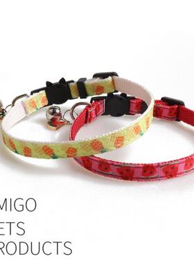 1PCS Adjustable Fruit Cat Collar Candy Color Avocado Pendant