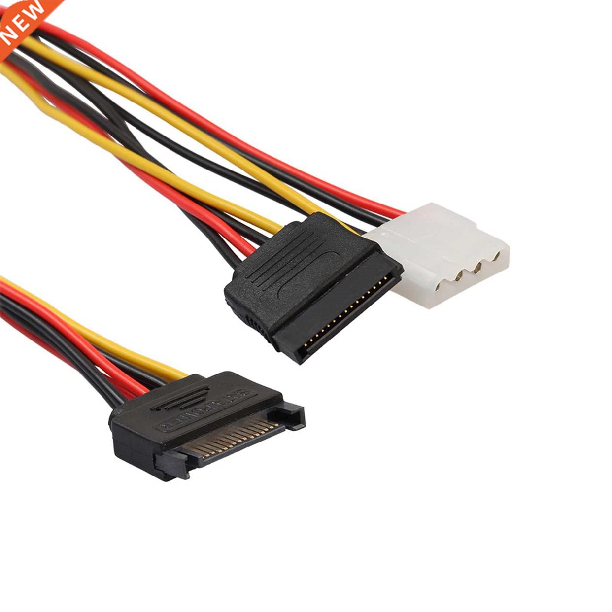 Power Extension Cable 15PIN Male To 15PIN Female With 4PIN F