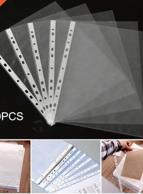 100Pcs A4 11 Holes Loose Leaf Docuts Sheet Protectors Plasti
