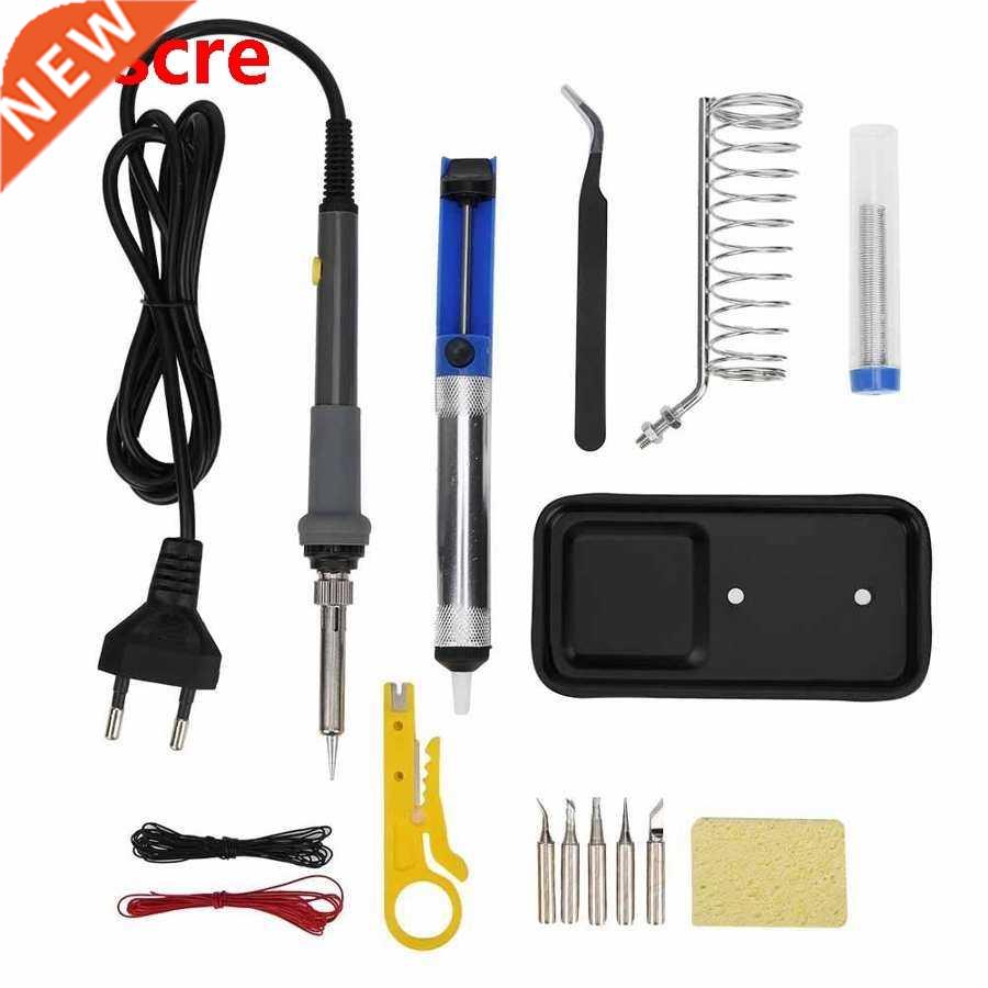 15pcs 60W Temperature Adjustable Electric Soldering Iron Set