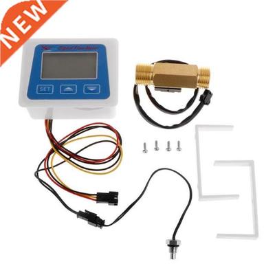 Digital Flow Meter Water Flowmeter Temperature Time Record w