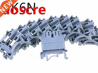 20Pcs Gray Plastic UK6N Screw Clipping Contact Terminal Bloc
