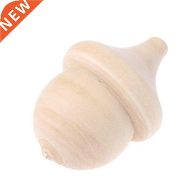 10Pcs Acorn Set Shape Wooden Peg Dolls Unfinished Paint Stai