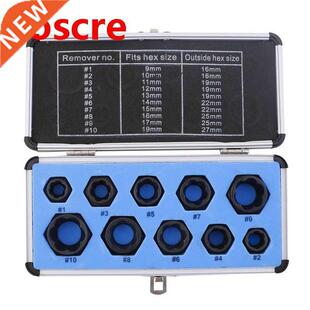 10Pcs Damaged Bolt Nut Screw Remover Extractor Set Nut Remov