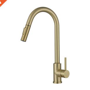 360 Degree Sngle Handle Pull Down Ktchen Faucet n Brushed