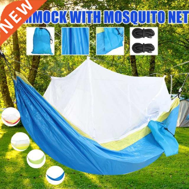 Outdoor Camping Hammocks with Mosquito Net 1-2 Person Portab