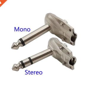 Stereo Angle 6.35mm Rght Jack Plug Mono Pole 5Pcs