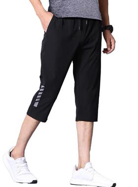 75% Hot Sales!!!3/4 Capri Pants Solid Color Stchy Men Drawst