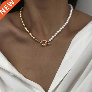 Imitation Pearls Bead 2022 Necklace Fashion Chain Women Hot