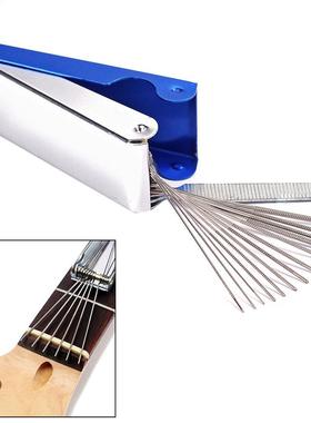 Portble DIY Guitr Repir Tools Box Guitr Nut Slotting Fil