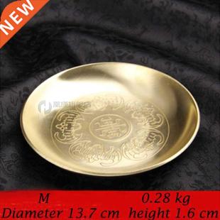 Plate thickening for Fruits tableware Pure nut copper