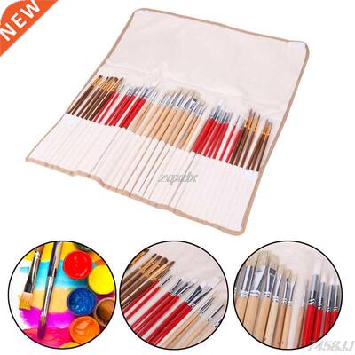 38Pcs Artists Paint Brushes Art Set For Acrylic Oil Watercol