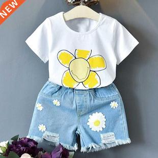 2T Girls Clothes Sets Summer Toddler Kore Style Flower Coll