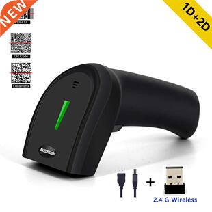 1D 2D 2.4Ghz Wireless Barcode Scanner,QR Bar code Reader 30-