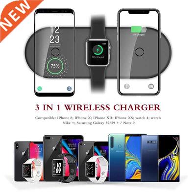 15W Fast Charging Pad 3 In 1 Wireless Charger Holder Earphon