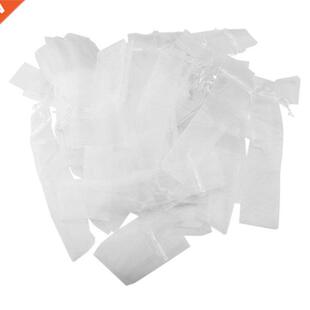 100 Pack Folding Hand Fan Pouch Drawstring Organza Bags Fold