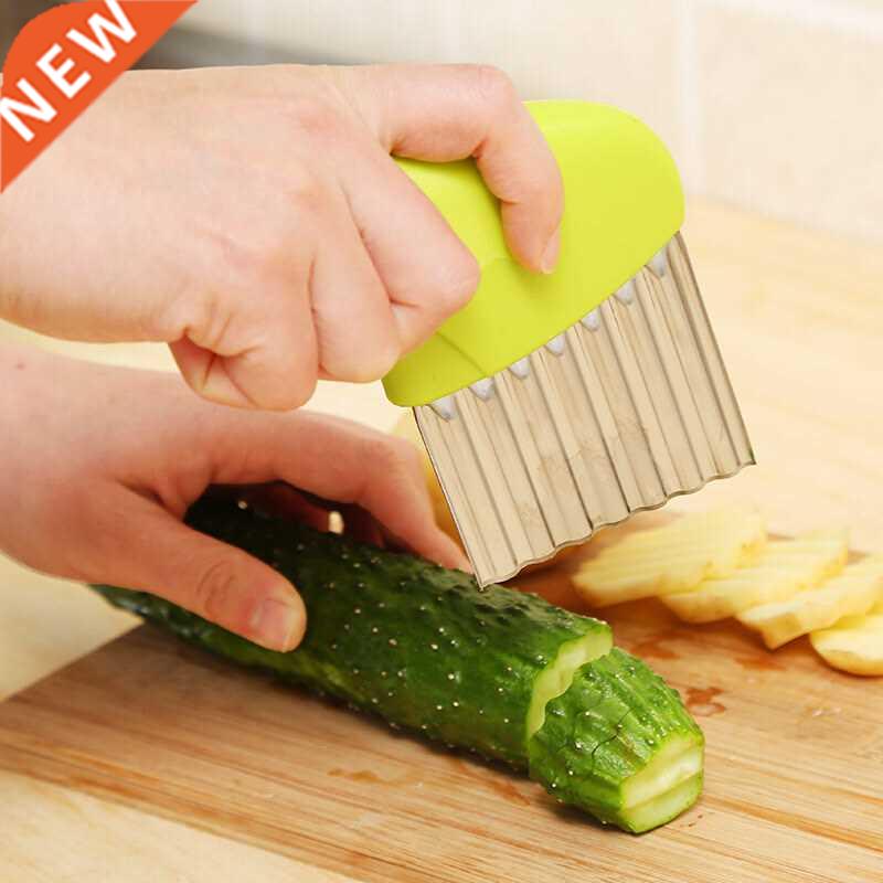 Convenient Veggie Slicer Gadget Wavy Onion Potato Slice Crin