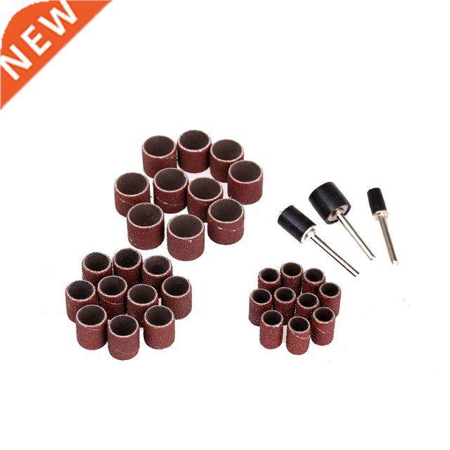 6pc 80Grit Drum Sanding Kit 1/2 /8 1/4 Inch Sand Mandrels