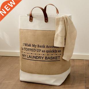 Large Capacity Cotton Household Dirty Basket Linen Laundry