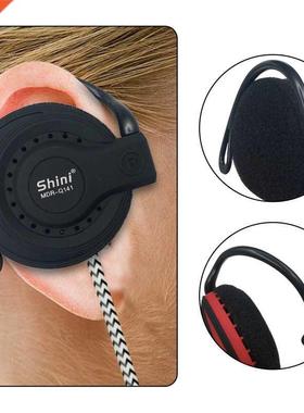 3.5mm EarHook Headphones Noise Cancelling Headset Earbud Sup