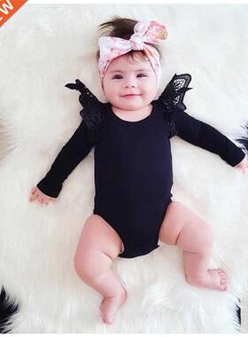 Newborn Baby Girl Bodysuit Infant Ribbed One-Pieces Solid J