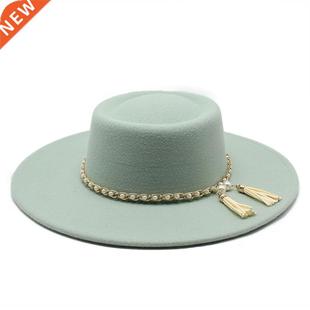 Jazz Solid with Hats Fedora Felt Wool Color Simple Summer