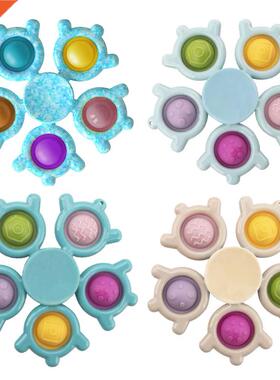Fingertip Toys Push Bubble Snowflake Spinner Silicone AntiSt
