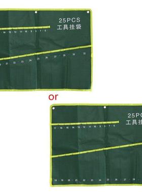 6/8/10/25 Pocket Grids Canvas Roll Spanner Plier Wrench Tool