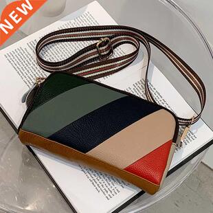 2022 New Genuine Leather Cowhide Stitching Shoulder ag Wome