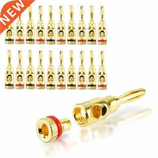 Plug Plugs Cable Gold Connec Wire Banana Speaker 20Pcs Audio