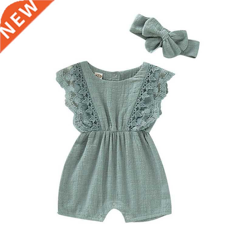 Summer Baby Girl Rompers Newborn Baby Solid Lace Design Romp