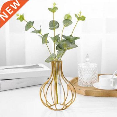 Iron Flower Vase Hydroponic Plants Planter Pot Living Room O