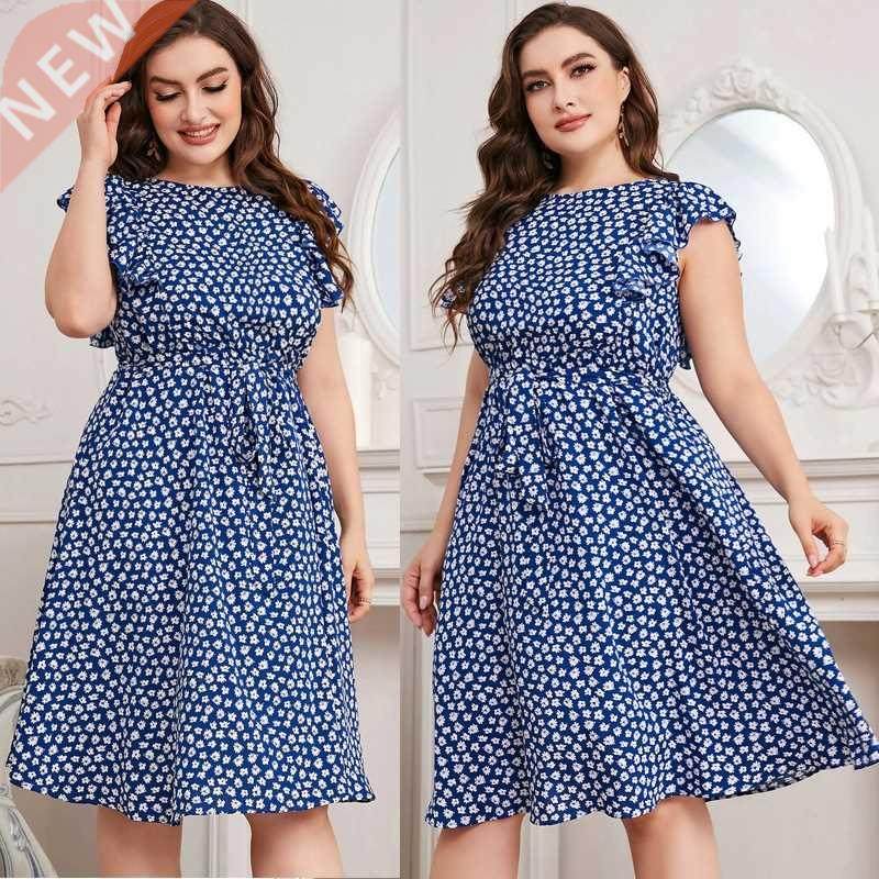 Dress dresses Women Casual fat big plus size Clothing lady