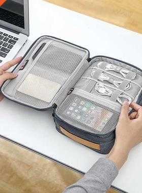 Sac de rangement de cable de voyage Double couche chargeur s