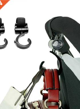 1/2pcs PU Leather Baby Bag Stroller Hook Pram Rotate 360 Deg