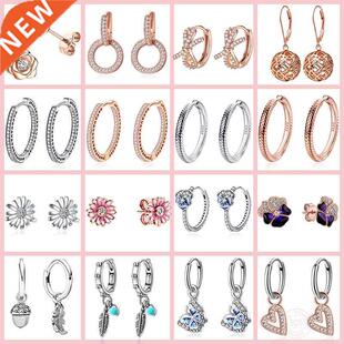Top Sell Earrings Pendientes plata de ley 925 Original Blue